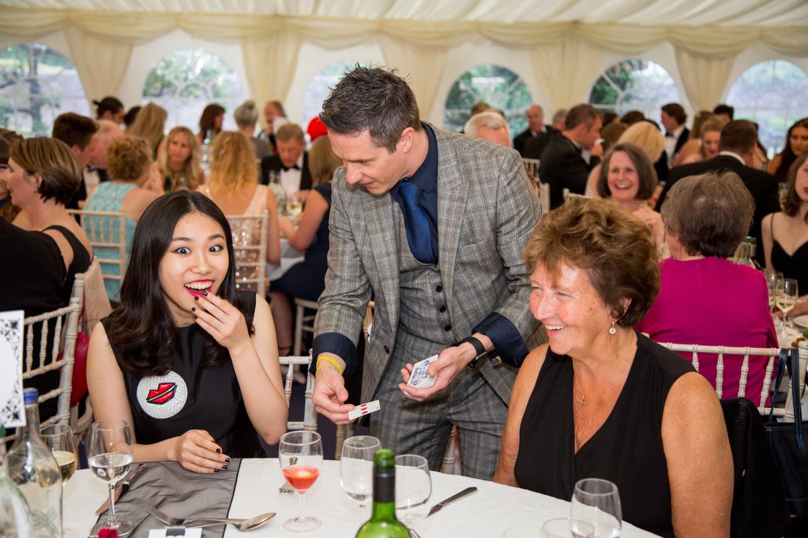 Magic in a wedding marquee
